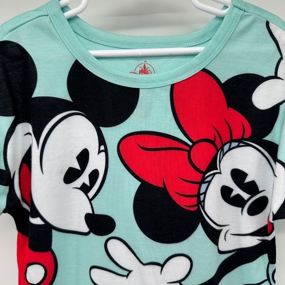 Authentic DISNEY Little Girls 7 Pajamas Mickey Mouse Daffy Duck Pluto Shirt - Picture 2 of 8